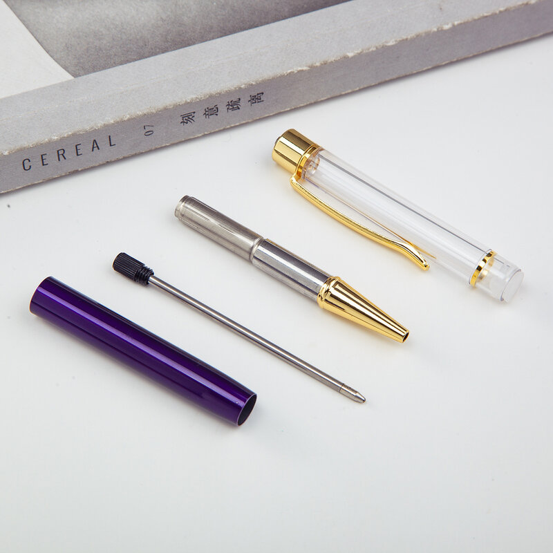 Kolorowe puste rurki pływające DIY długopisy, budowanie swoich ulubionych długopisów płynny piasek prezent