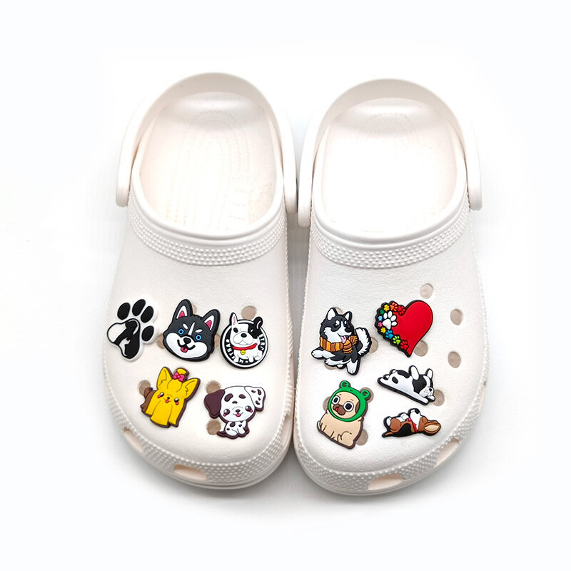 New Arrivals Cute Dog Shoe Charms for Croc Accessories Sandals Shoe Decorations Pins Kids Women Favor Gift