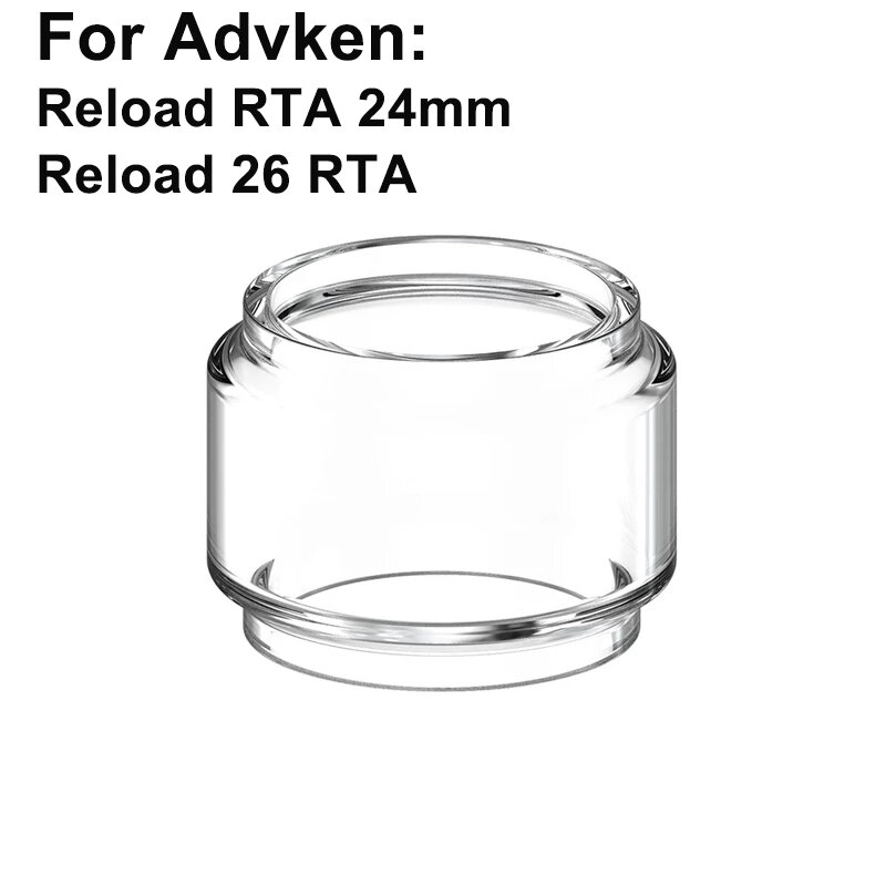 Bubble Glass Tube for Advken Reload RTA 24mm Reload 26 RTA Replacement Glass Tank Mini Glass Cup 5pcs