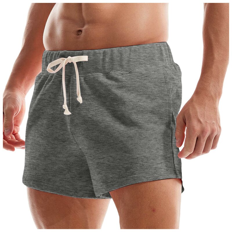 Cotton Lace Up Shorts For Casual Running Fitness Three Point Pants