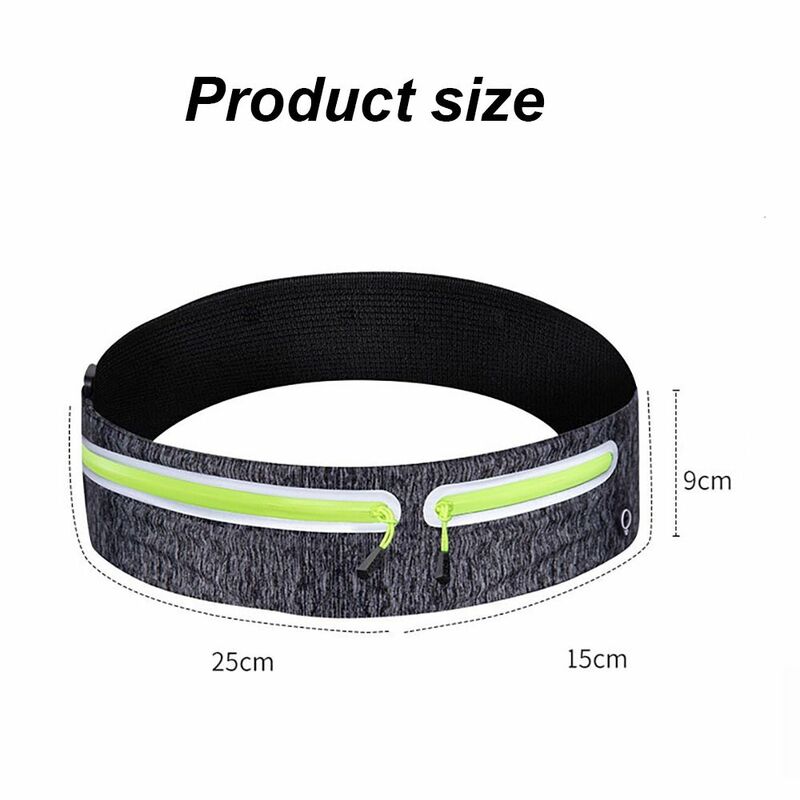 Durable Running Waist Bag Fashion Reflective Tape Lightsome Cycling Phone Pack Polyester Fibre Phone Sports Belt Men