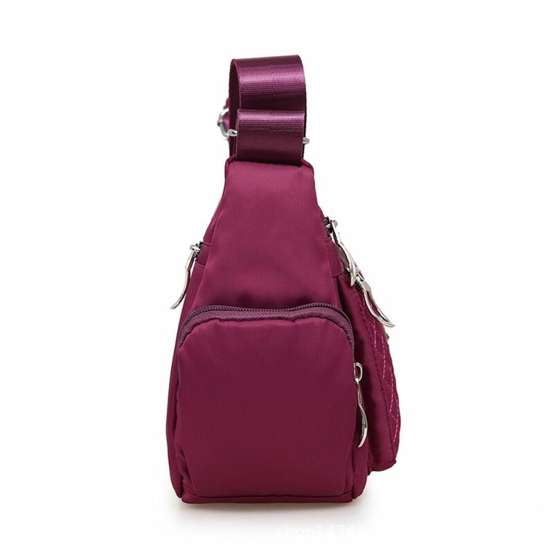 Multi-pocket Crossbody Bag Durable Casual Nylon Messenger Bag Handbag Women