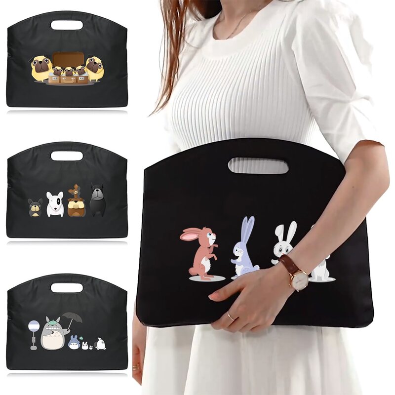 Carry Briefcase Fashion  Laptop Bag  Conference Bag Unisex File Bag Lager Capacity Business Trip for Work Handbag  Cartoon Print