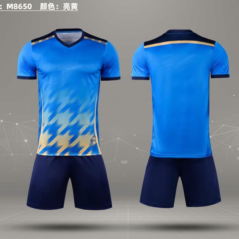 Летняя брендовая футбольная одежда 23-24, синяя, красная, белая Джерси, футболка с короткими рукавами и шорты, индивидуальный стиль 8650