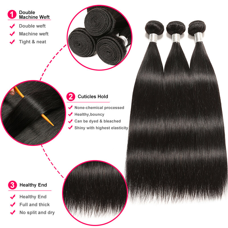 10-30 Cal wielkie proste włosy ludzkie wiązki sprzedaż brazylijski 100% Remy włosy kość proste wiązki włosy w naturalnym kolorze przedłużanie włosów