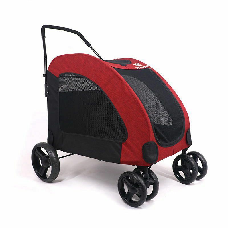 Large Cart with Wheels for Dogs and Cats, Outdoor Foldable Cart, Dog Stroller, Pet Cart with Wheels, Companion Animal Stroller
