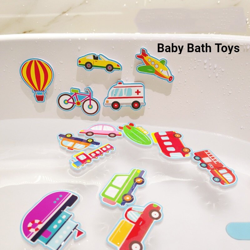 Children Bathroom Stickers Toys Baby Cognitive Soft EVA Animals Sticker Floating Foam Bath Toys for Kids Baby Water Bathtub Toys