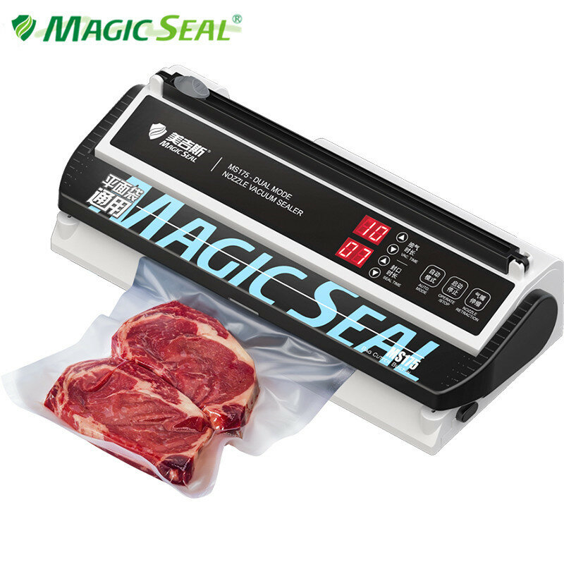 MAGICSEAL Vacuum Sealer Food Sealing Machine Home Vacuum Machine Flat Bag Sealing Packaging Machine Small Ms175 With Bag Cutter