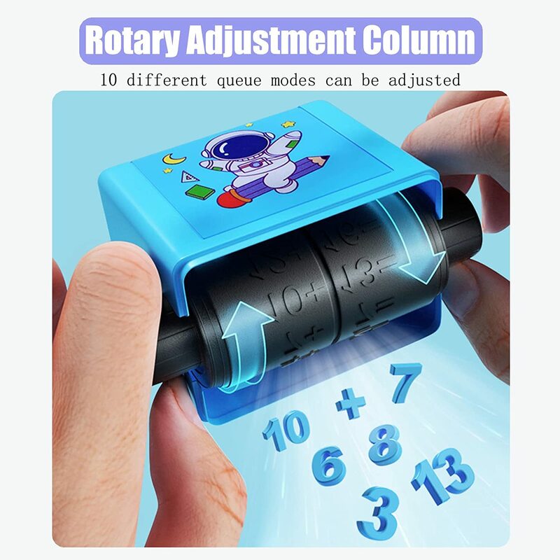 Addition Subtraction Multiplication Division Seal Teaching Digital Roller Practice Number Rolling Stamp Questions for Students