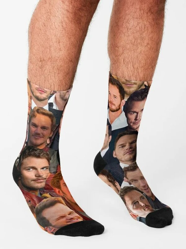 Chris Pratt Foto Collage Socken Fußball Socken Socken Mann Socken Frau Männer