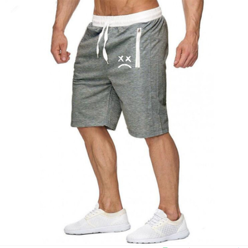 Celana pendek olahraga pria, celana pendek Fashion untuk olahraga luar ruangan, bersirkulasi udara