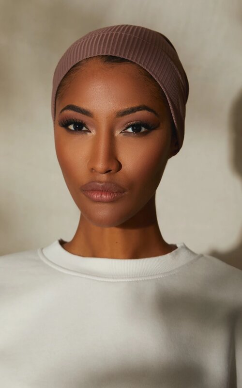 Gorros de Hijab interior de algodón liso acanalado para Mujer Turbante elástico musulmán gorro islámico debajo de la bufanda diadema para Mujer Turbante 2023