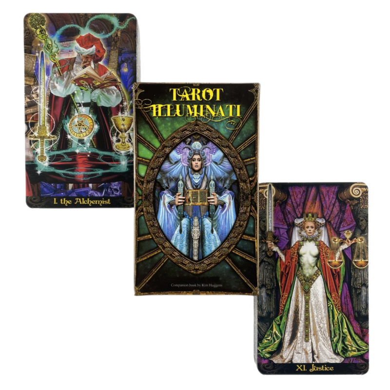 Cartas de Tarot Illuminati, baraja A 78, oráculo, visión en inglés, edición de adivinación, juegos de Borad