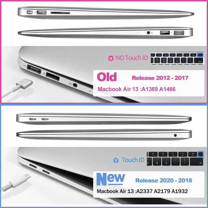 Coque rigide ultra fine pour ordinateur portable, étui pour Macbook Pro 14, Macbook Air 13, Dallas M2, M3 Air, 2024, 15.3, nouveau, 13.6