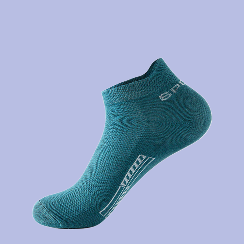 5 paia di calzini da uomo in cotone organico calzini sportivi in rete traspirante alla caviglia Casual Athletic Summer Thin Short Sokken