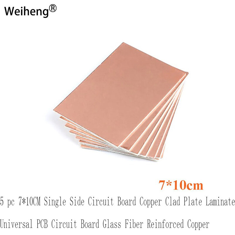 5 pc 7*10CM Single Side Circuit Board Copper Clad Plate Laminate Universal PCB Circuit Board Glass Fiber Reinforced Copper