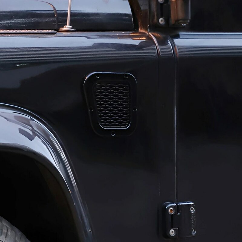 1 Paar vordere Seite Kotflügel Entlüftung abdeckung Kappe Kühlergrill Form verkleidung passend für Land Rover Defender 2004-2019 glänzend schwarz abs Kunststoff