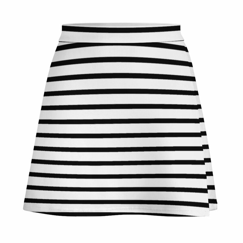 Dünne horizontale Streifen Kleid Minirock Röcke für Frau Sommerkleid ung Rock Rock Mode koreanische Kleidung