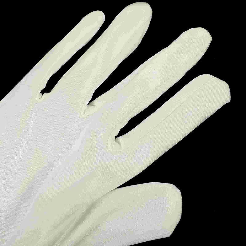 6 Paar Comfortabele Werkhandschoenen Sieraden Zilveren Inspectie Vochtinbrengende Handschoenen 'S Nachts