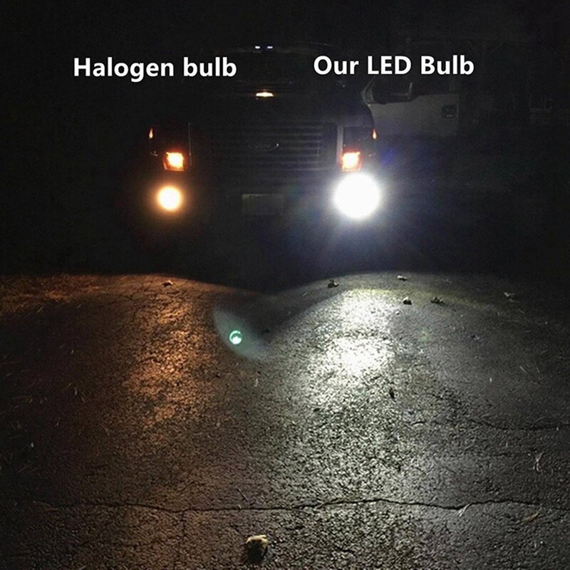Lâmpada de condução LED de alta potência, branco, H8, H11, H16, 6000K, 100W, DRL, 8X