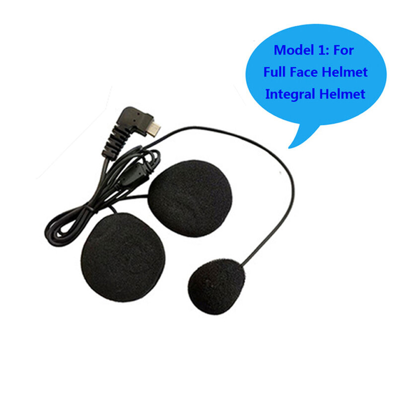 Earphone interkom untuk BT S3/BT S2 Pro, headset helm motor komunikator mikrofon tipe-c Antarmuka Keras/mikrofon lembut