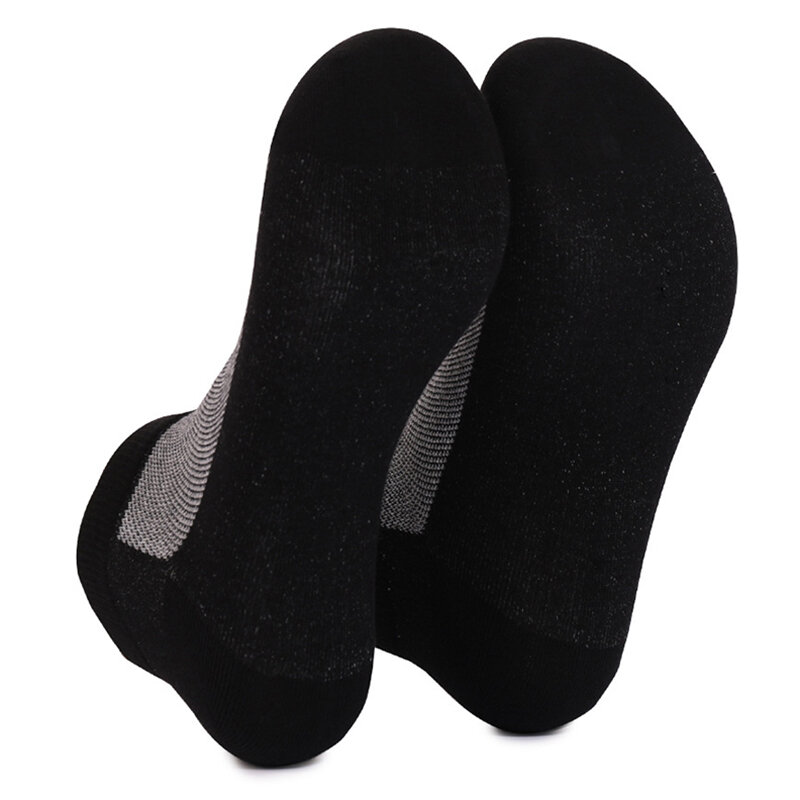 Мужские хлопковые нескользящие носки 3 пары, летние короткие носки стандартного Западного размера, силиконовые, не показывают вырез, размер 49