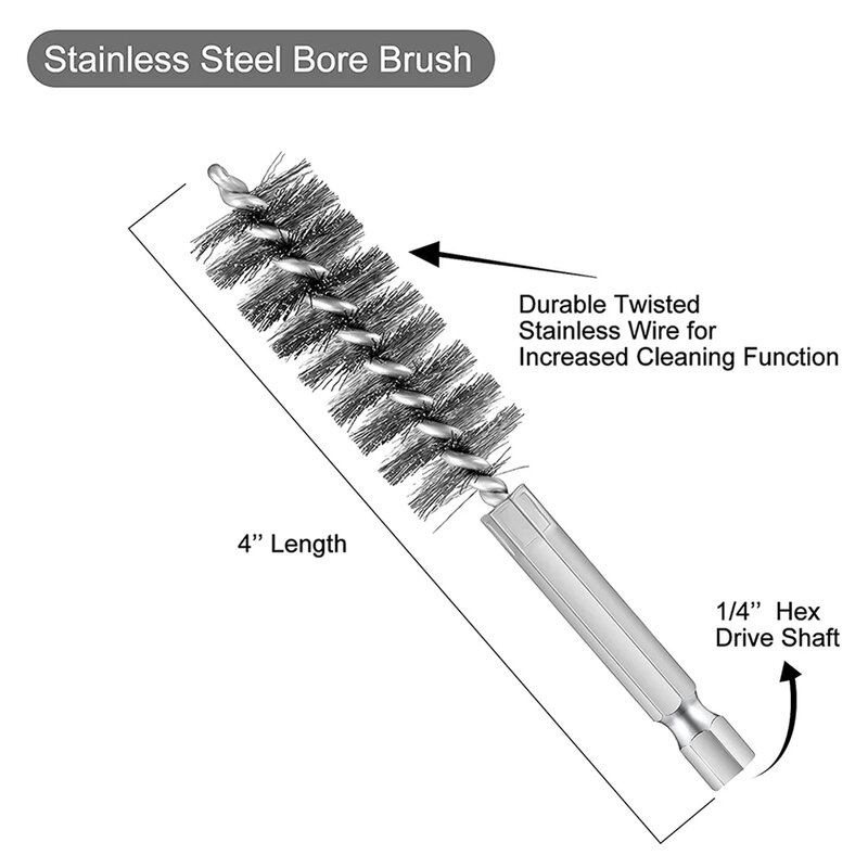 Stainless Steel Drilling Brush Twisted Wire Stainless Steel Cleaning Brushes For Electric Drill Impact Tool Cleaning