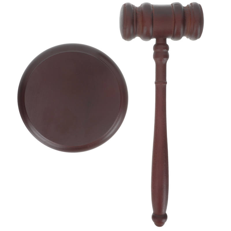 Dreses Judge Hammer bermain peran Mini kayu Gavel Court Official Gavels Novel Plaything Judge's anak