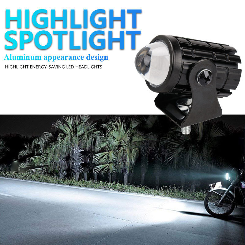 Lampu depan LED sepeda motor dimodifikasi dengan sepasang LED 20W kualitas tinggi universal putih dan kuning