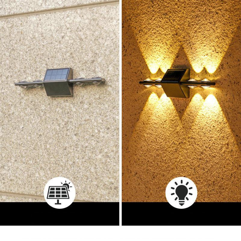 Lámpara Solar de pared para exteriores, luces impermeables para Patio, jardín, lavado, decoración, 2 piezas
