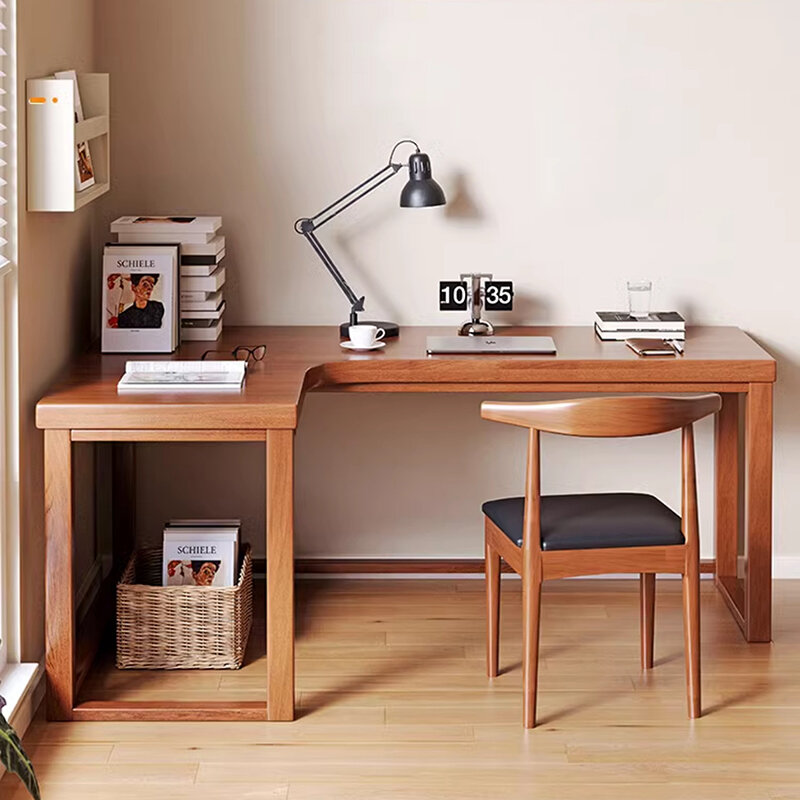 Wielofunkcyjny Organizer na biurko do czytania w kształcie L siedzący komputer biurkowy pomocniczy Escritorios meble dla graczy do domu