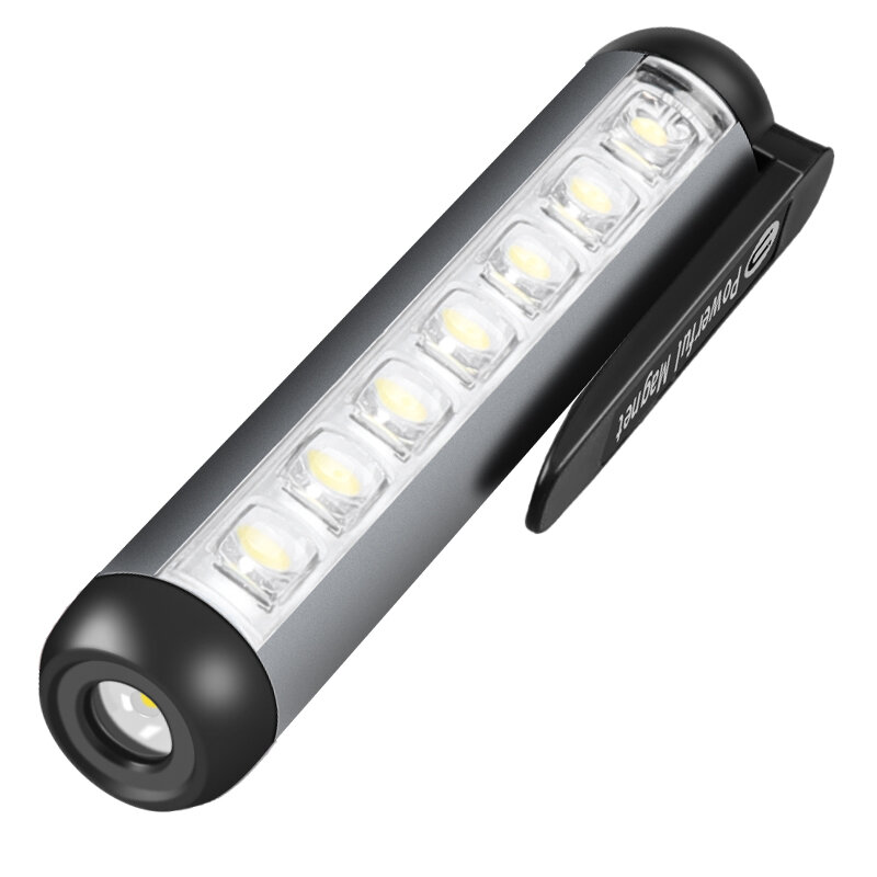 2 Stück LED-Taschenlampe 18650 Batterie Hoch leistung wiederauf ladbare Taschenlampen Magnet Arbeits licht Cob Taschenlampen Outdoor Camping Laterne