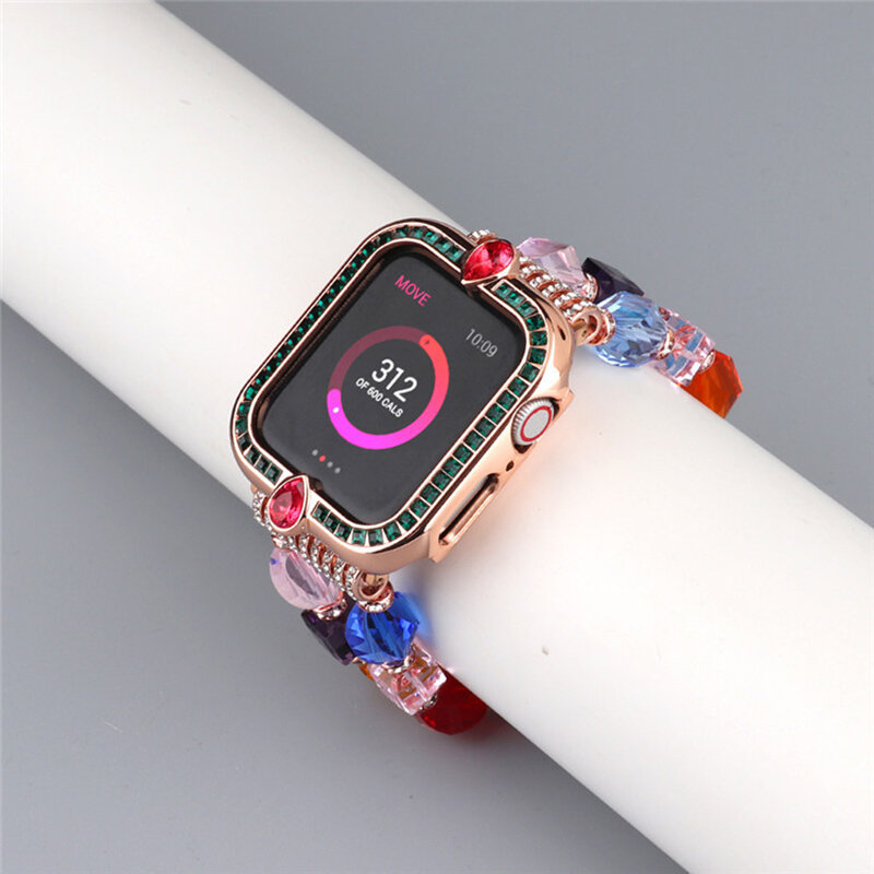 Diamond protector case For Apple Watch Band 40mm 44mm women Luxury Diamond Cover Accessorie For iWatch Series SE 6 5 4 Bumper