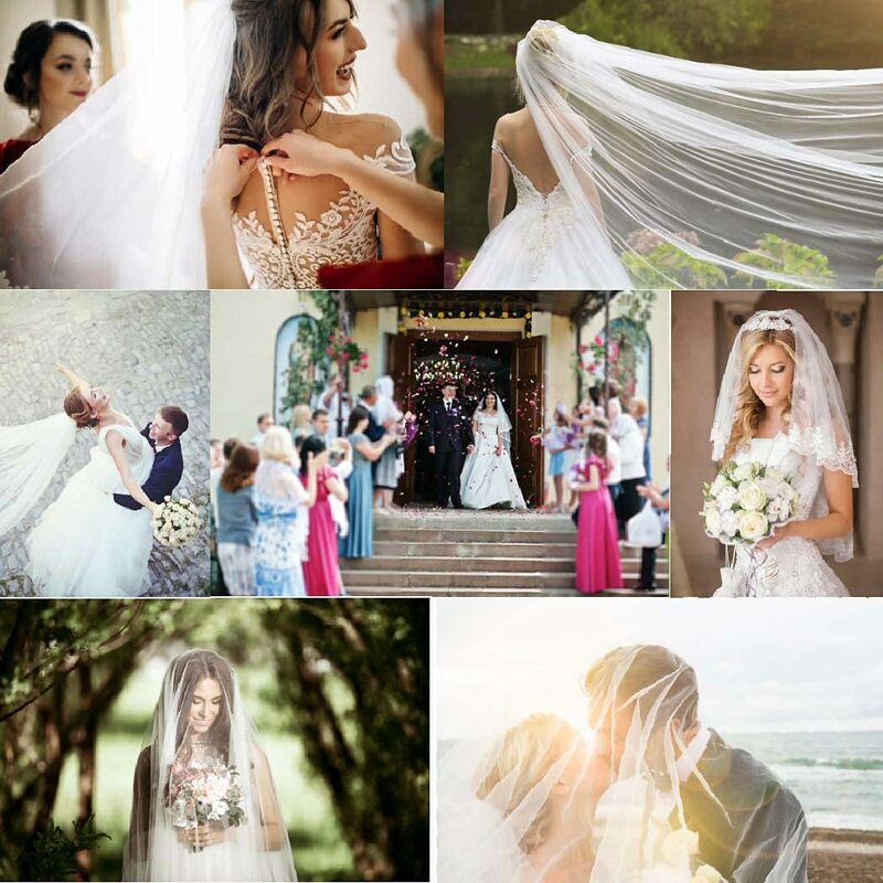 Soft Mesh Véus de Noiva com Pente, Cristal, Curto, 1 Camada, Festa de Casamento, Noiva Acessórios de Cabelo, Mulheres e Meninas