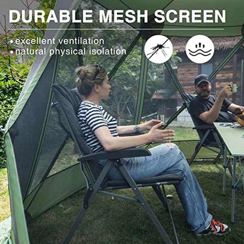 Pop up Screen House Tent Camping Shelter 11.5 x 9.8 ft Instant Canopy Netting Enclosure Outdoor Bug-proof Portable Gazebos UV