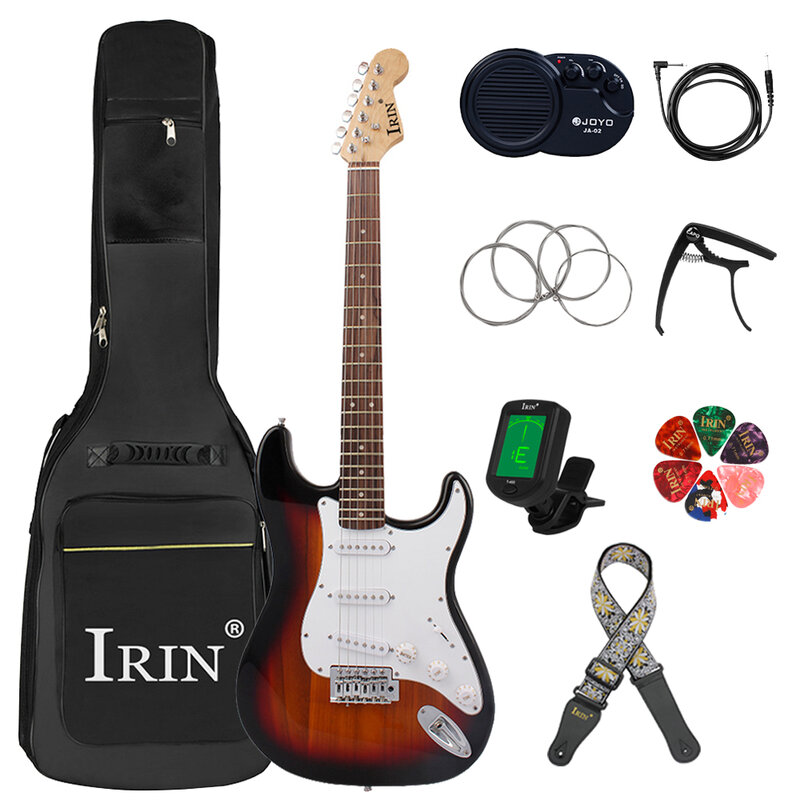 バッグ付きエレキギター,IRIN-6弦,39インチ,21フレット,オプションのボディ,カポ,ギターパーツ,アクセサリー