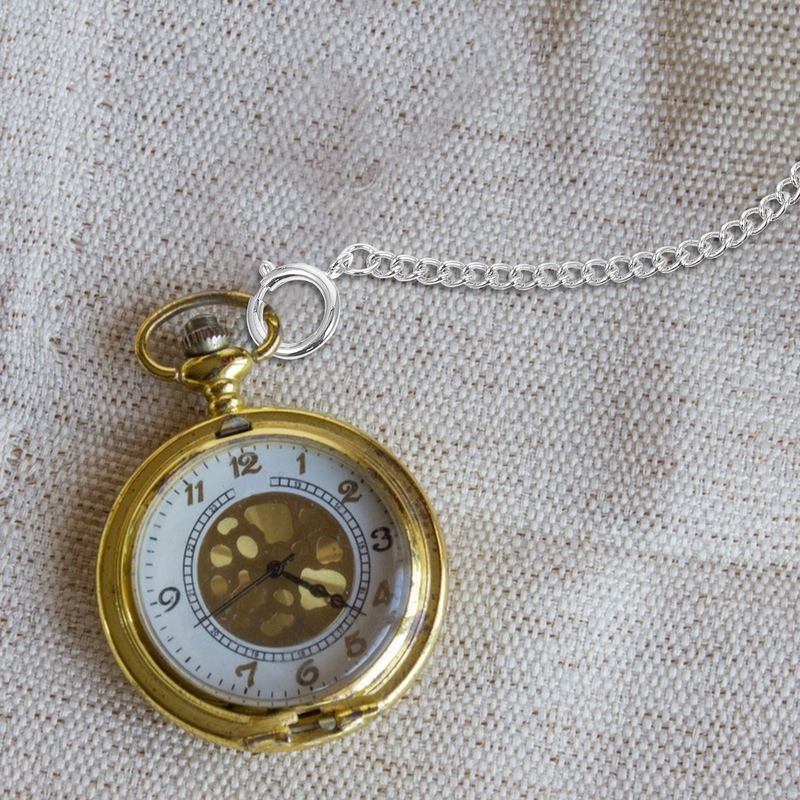 Relojes de bolsillo con cadena colgante para hombre, joyería galvanizada, accesorios de ropa de Metal