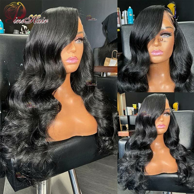 Body Wave 13x4/13x6 Lace Front Human Hair Wigs Pre Plucked Transparent Lace Front Wigs Remy Human Hair 34 Inches 180% Density