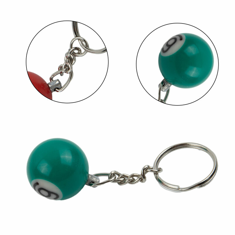 Part KeyChain Gift Professional Resin Ball Key Beautiful Billiard Ball Functional Rings Small Useful Accessories