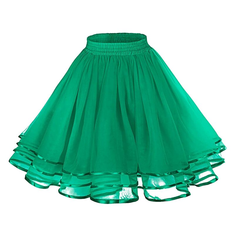 New Ball Gown Skirts A-line Versatile Fashion Trend Energetic Short Dress Women's Elastic Mini Flared Casual Ultra Skirt 2024