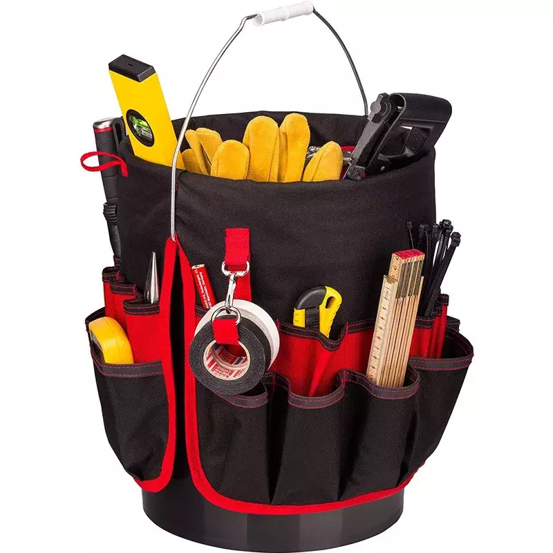 Bolsa de almacenamiento de herramientas de jardín de tela Oxford portátil, organizador de cubo, accesorios de plantación, cesta de colocación, bolsas de herramientas, gran capacidad