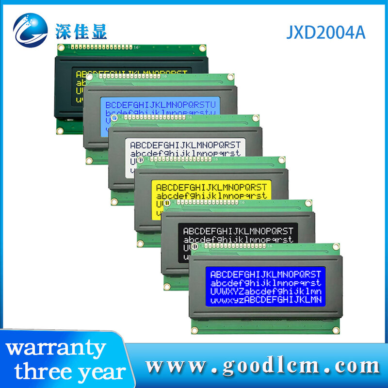 Módulo LCD DE 2004 caracteres, 20x4LCM, STN, pantalla azul, luz blanca, 5V o 3V, controlador HD44780 opcional o ST7066 o AIP31066