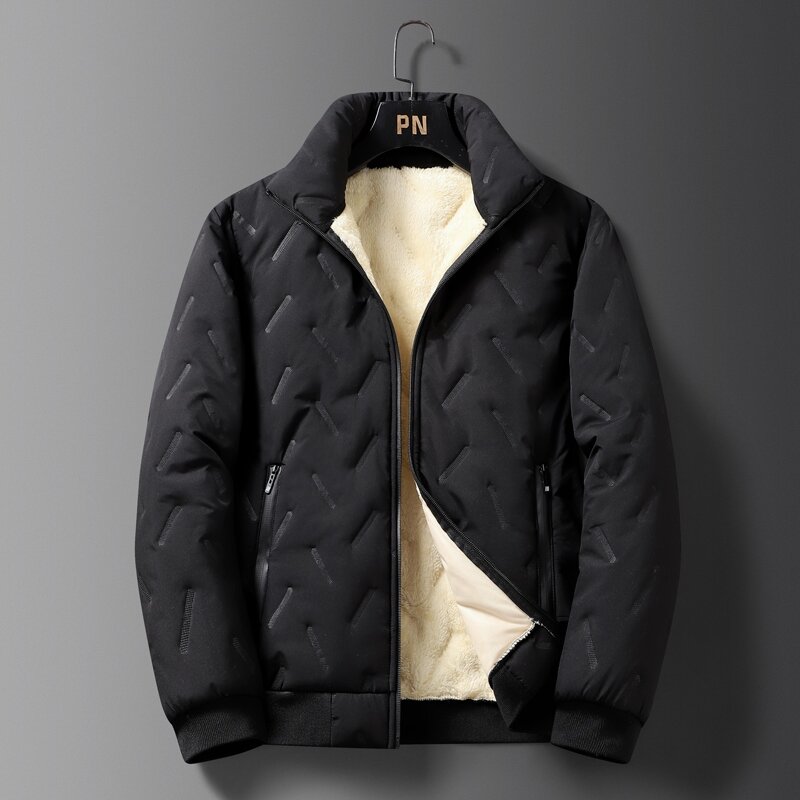 남성용 양털 따뜻한 두꺼운 재킷, 방수 조깅 캐주얼 코트, 루즈 그레이 파크 재킷, 2023 가을 겨울