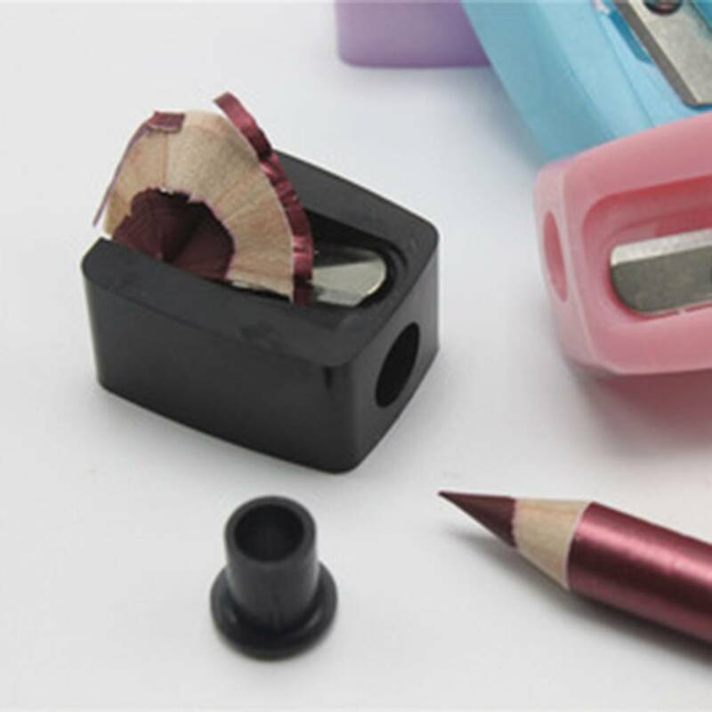 Pensil alis Manual, rautan Manual siswa menggambar pena plastik alat pengasah aksesoris Kosmetik