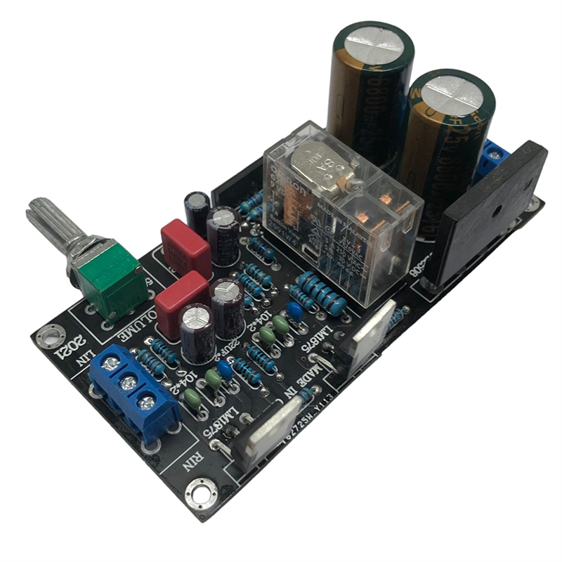 Placa amplificadora de potencia LM1875T 2,0, doble canal con protección de altavoz, ajuste de volumen