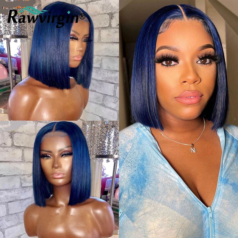 13x4 Lace Fornt Human Hair Wig for Women Short Bob Glueless Wig Human Hair Ready to Wear Pre Plucked 150% Density Lace Wig