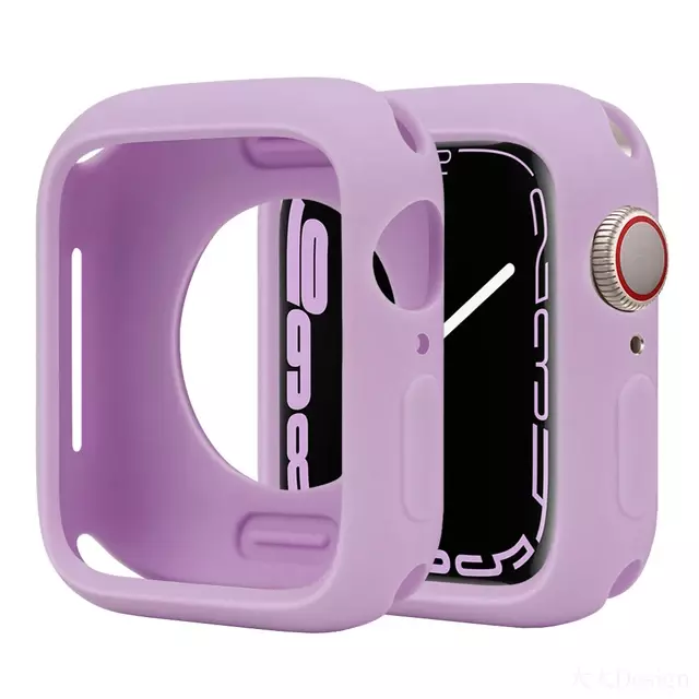 Soft Silicone Protector Case para iWatch, iWatch 9, 8, 45, 41mm, 44mm, 40mm, 38mm, 42mm, pára-choques para Apple Watch Series 7, 6, 5, 4, 3, 2, SE