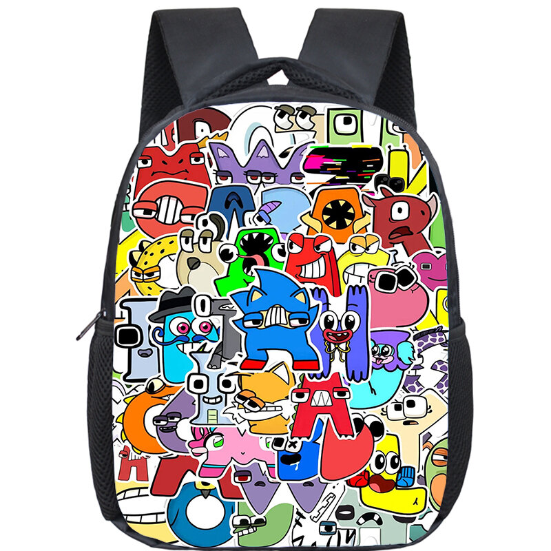 Tas punggung alfabet lucu untuk anak-anak tas buku TK tas sekolah huruf ransel kartun anak-anak tas sekolah anak laki-laki perempuan