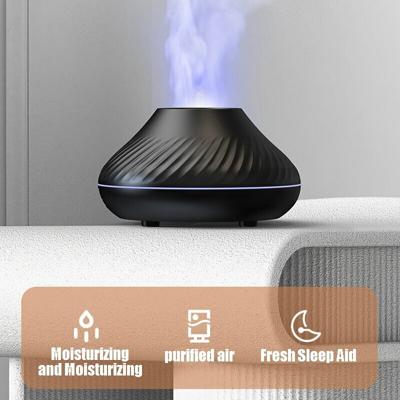 Chama Aromaterapia Umidificador Nordic Desktop Home Style Atmosfera Luz Alta Nevoeiro Silencioso Pequeno Espaço e Economia