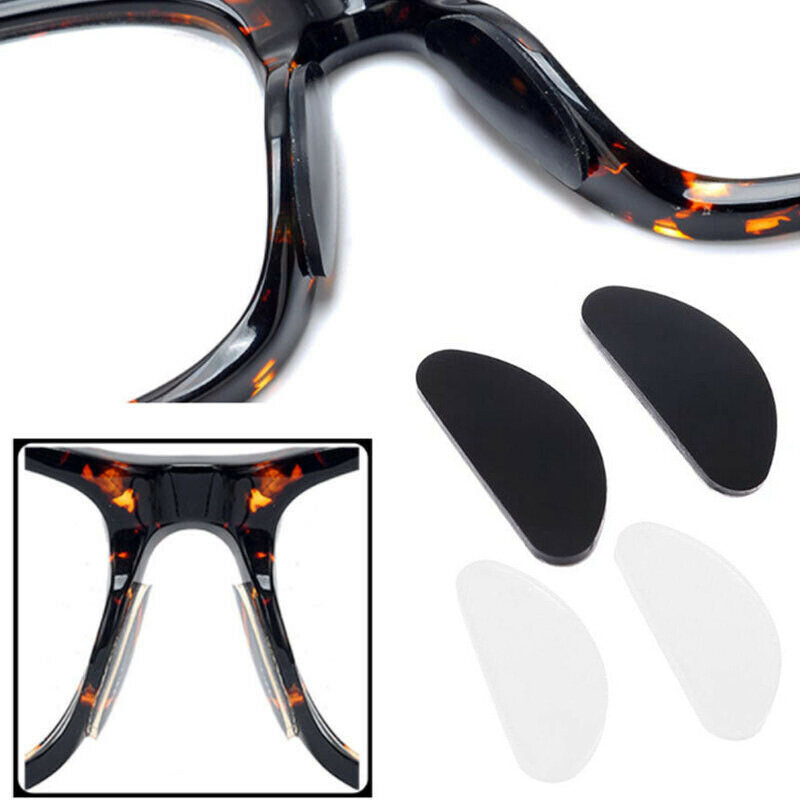 5/10 pares de silicone nariz almofadas para óculos óculos de sol almohadillas gafas macio anti-derrapante óculos nariz almofadas acessórios